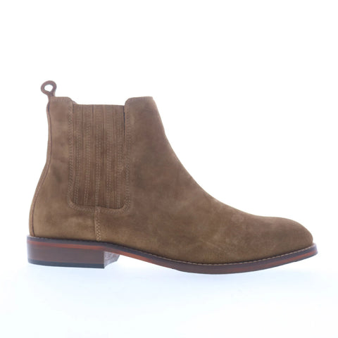 Steve Madden Rilyn Mens Brown Suede Slip On Chelsea Boots