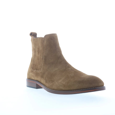 Steve Madden Rilyn Mens Brown Suede Slip On Chelsea Boots
