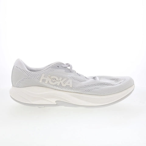 Hoka Rincon 4 1155130-SSTC Mens Gray Mesh Lace Up Athletic Running Shoes
