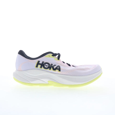 Hoka Rincon 4 1155131-CTNS Womens Pink Canvas Lace Up Athletic Running Shoes