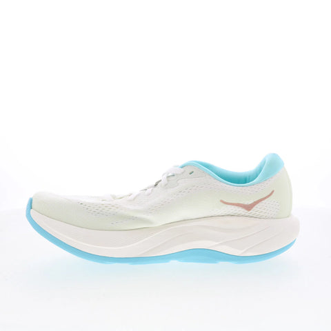 Hoka Rincon 4 1155131-FTRS Womens White Mesh Lace Up Athletic Running Shoes