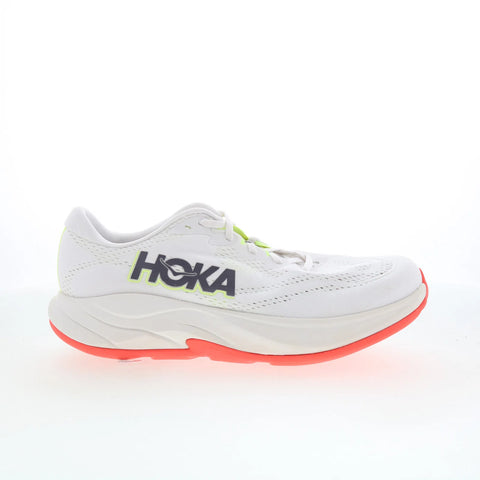 Hoka Rincon 4 1155131-FYZ Womens White Mesh Lace Up Athletic Running Shoes