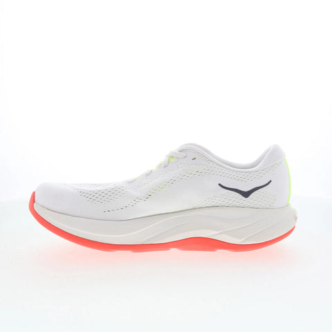 Hoka Rincon 4 1155131-FYZ Womens White Mesh Lace Up Athletic Running Shoes