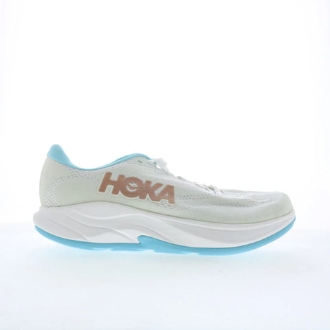 Hoka Rincon 4 Wide 1155133-FTRS Womens White Wide Athletic Running Shoes