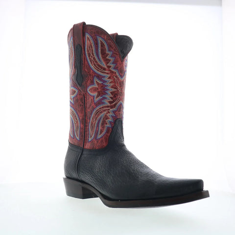 Dingo Rio Lobo DI-154 Mens Black Leather Slip On Cowboy Western Boots