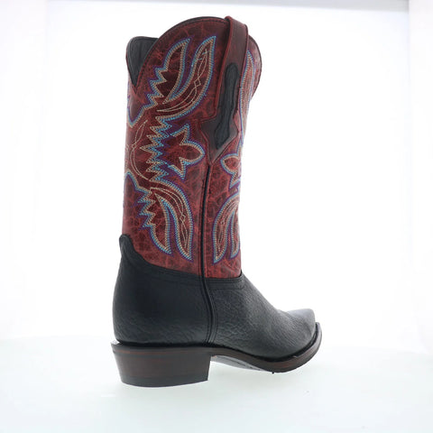 Dingo Rio Lobo DI-154 Mens Black Leather Slip On Cowboy Western Boots