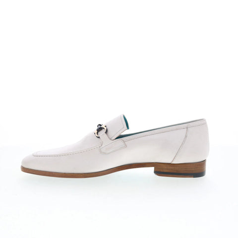 Mezlan Rios 21505 Mens White Leather Loafers & Slip Ons Casual Shoes