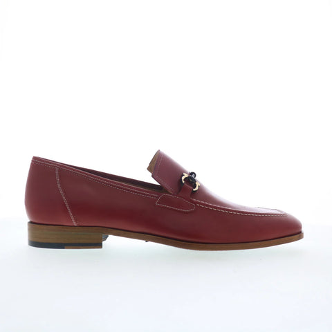 Mezlan Rios II 29740 Mens Red Leather Loafers & Slip Ons Casual Shoes