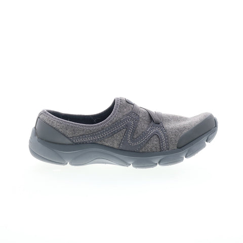 Easy Spirit Riptide 2 SERIPTIDE2 Womens Gray Wide Canvas Clog Flats Shoes