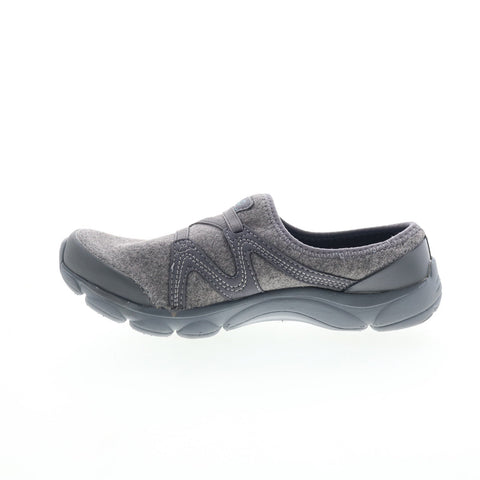 Easy Spirit Riptide 2 SERIPTIDE2 Womens Gray Wide Canvas Clog Flats Shoes