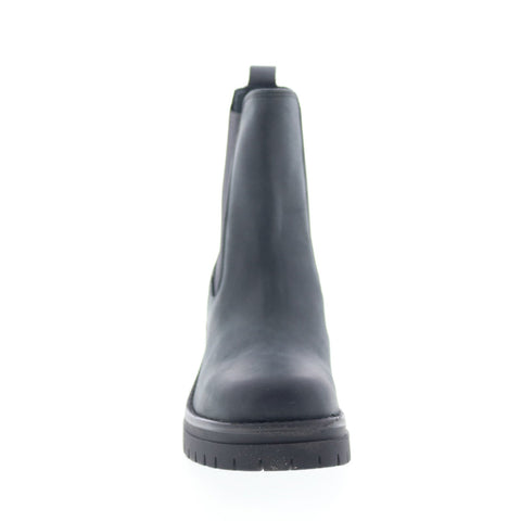Miz Mooz Ritzy Womens Black Leather Slip On Ankle & Booties Boots