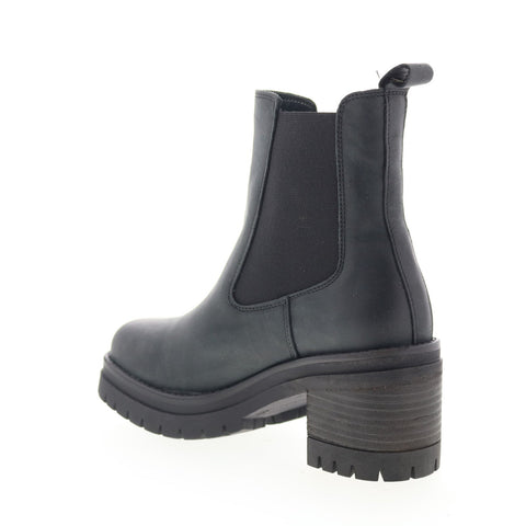 Miz Mooz Ritzy Womens Black Leather Slip On Ankle & Booties Boots