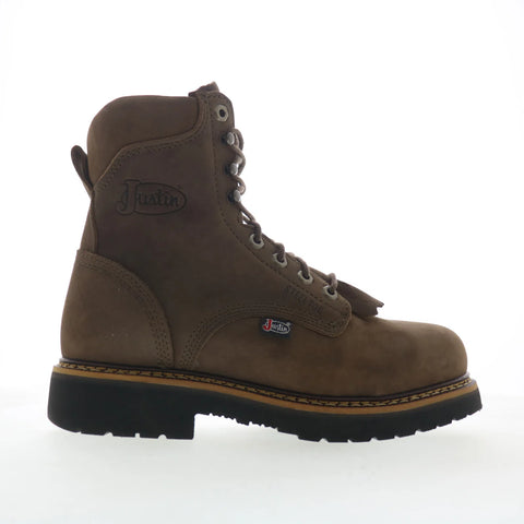 Justin Boots Rivot 8" Steel Toe OW441 Mens Brown Work & Safety Boots