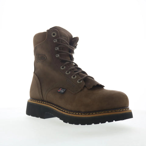 Justin Boots Rivot 8" Steel Toe OW441 Mens Brown Work & Safety Boots