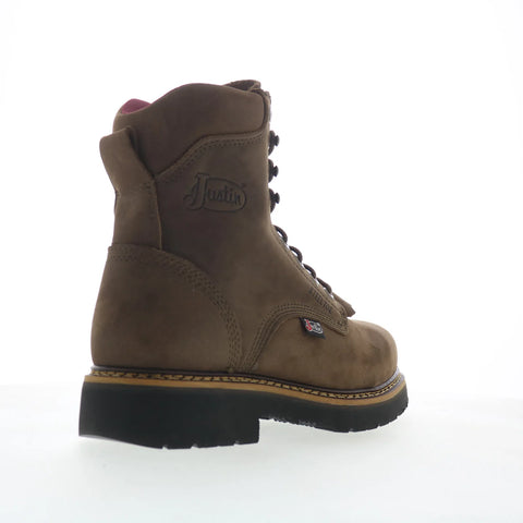 Justin Boots Rivot 8" Steel Toe OW441 Mens Brown Work & Safety Boots