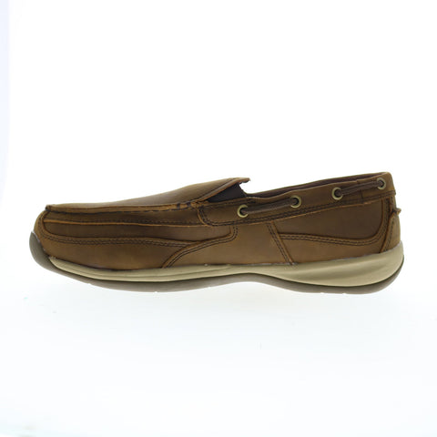 Rockport Works Sailing Club Steel Toe Electrical Hazard Mens Brown Shoes