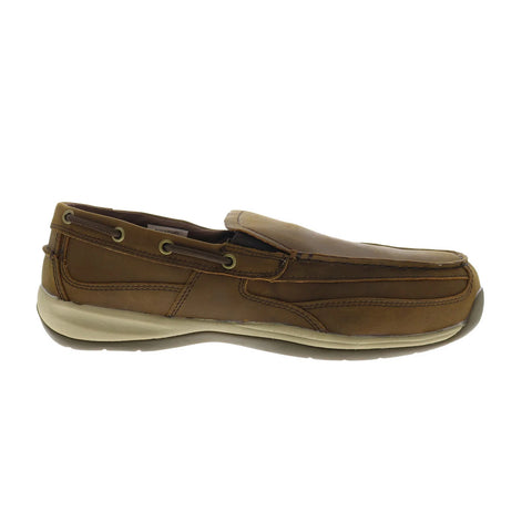Rockport Works Sailing Club Steel Toe Electrical Hazard Mens Brown Shoes