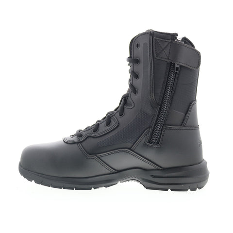 Rocky Cadet 8" Side Zip RKD0102 Mens Black Leather Lace Up Tactical Boots