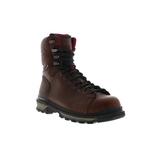 Rocky Rams Horn Lace To Toe Composite Waterproof Mens Brown Boots