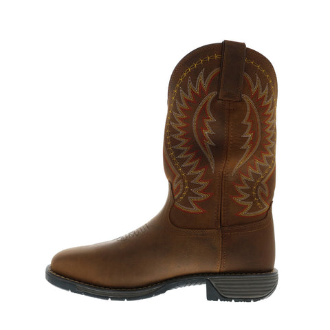 Rocky Rugged Trail Steel Toe Waterproof RKW0369 Mens Brown Wide Western Boots