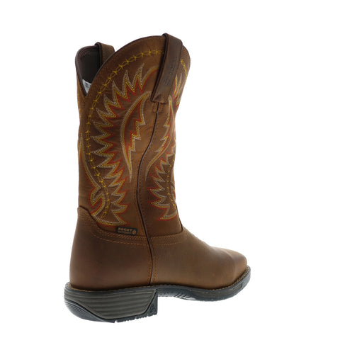 Rocky Rugged Trail Steel Toe Waterproof RKW0369 Mens Brown Wide Western Boots