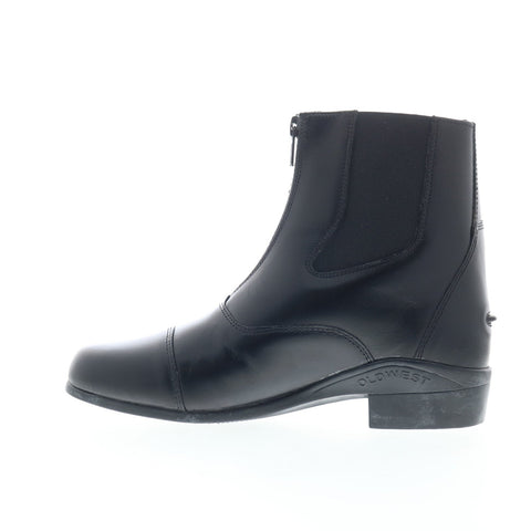 Jama Old West RL9010Z Womens Black Leather Zipper Equestrian Boots