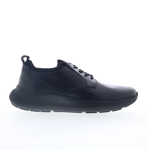 Rockport Jonston RMJONSTON Mens Black Wide Leather Lifestyle Sneakers Shoes