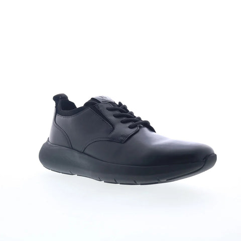 Rockport Jonston RMJONSTON Mens Black Wide Leather Lifestyle Sneakers Shoes