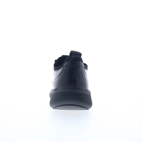 Rockport Jonston RMJONSTON Mens Black Wide Leather Lifestyle Sneakers Shoes