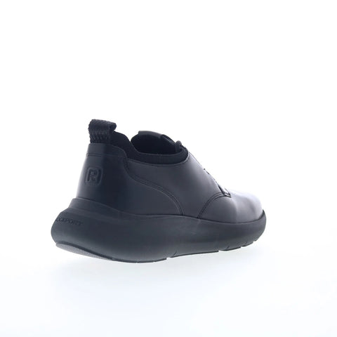 Rockport Jonston RMJONSTON Mens Black Wide Leather Lifestyle Sneakers Shoes
