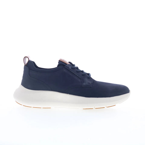 Rockport Jonston RMJONSTON Mens Blue Nubuck Wide Lifestyle Sneakers Shoes
