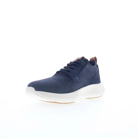 Rockport Jonston RMJONSTON Mens Blue Nubuck Wide Lifestyle Sneakers Shoes