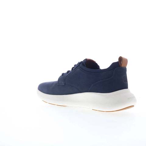 Rockport Jonston RMJONSTON Mens Blue Nubuck Wide Lifestyle Sneakers Shoes