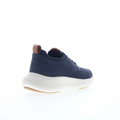 Rockport Jonston RMJONSTON Mens Blue Nubuck Wide Lifestyle Sneakers Shoes