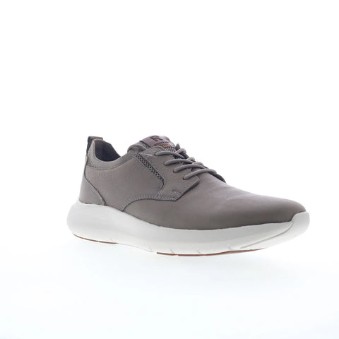 Rockport Jonston RMJONSTON Mens Gray Wide Leather Lifestyle Sneakers Shoes
