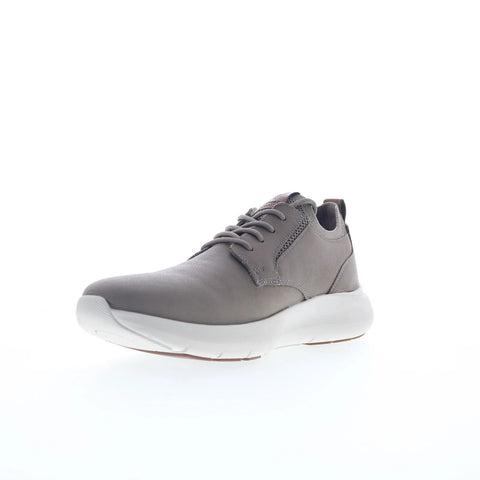 Rockport Jonston RMJONSTON Mens Gray Wide Leather Lifestyle Sneakers Shoes