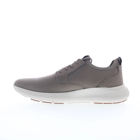 Rockport Jonston RMJONSTON Mens Gray Wide Leather Lifestyle Sneakers Shoes