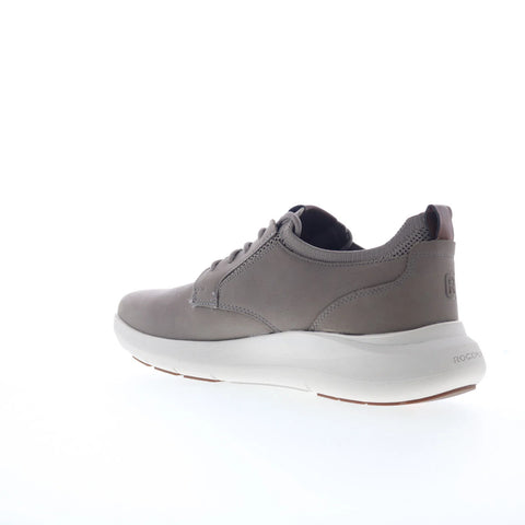 Rockport Jonston RMJONSTON Mens Gray Wide Leather Lifestyle Sneakers Shoes