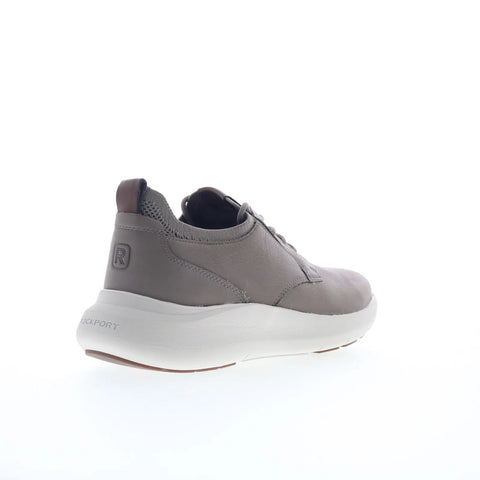 Rockport Jonston RMJONSTON Mens Gray Wide Leather Lifestyle Sneakers Shoes