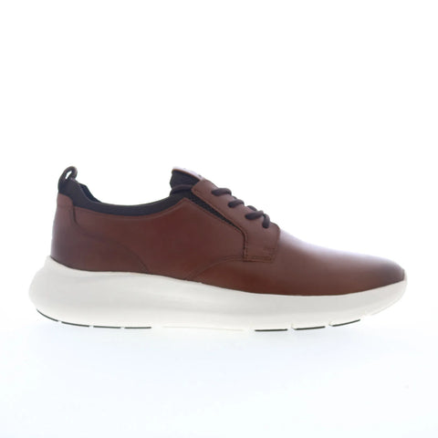 Rockport Jonston RMJONSTON Mens Brown Wide Leather Lifestyle Sneakers Shoes