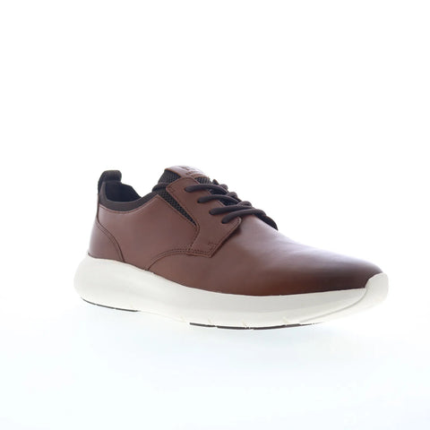 Rockport Jonston RMJONSTON Mens Brown Wide Leather Lifestyle Sneakers Shoes