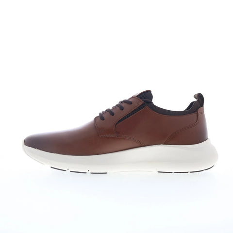 Rockport Jonston RMJONSTON Mens Brown Wide Leather Lifestyle Sneakers Shoes