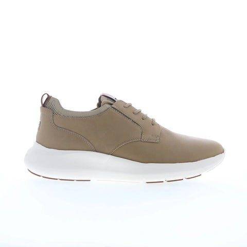 Rockport Jonston RMJONSTON Mens Beige Wide Leather Lifestyle Sneakers Shoes
