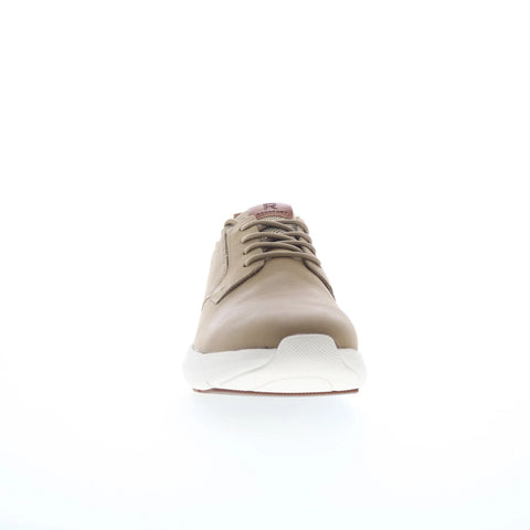 Rockport Jonston RMJONSTON Mens Beige Wide Leather Lifestyle Sneakers Shoes