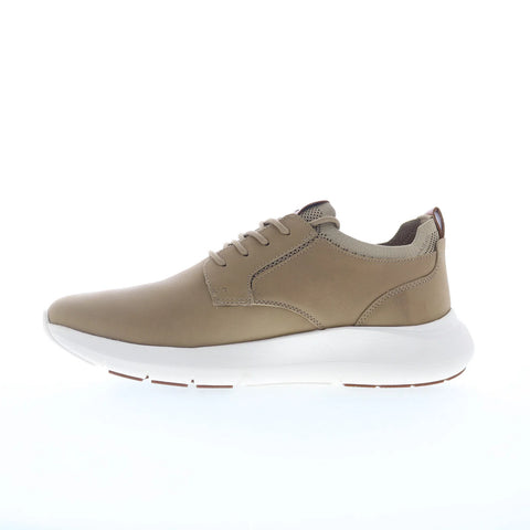 Rockport Jonston RMJONSTON Mens Beige Wide Leather Lifestyle Sneakers Shoes