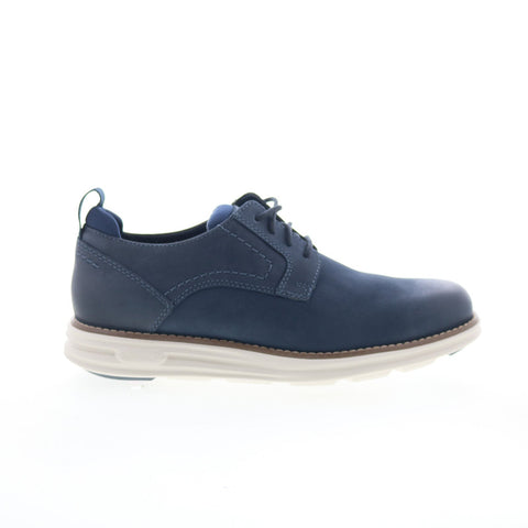 Rockport RM Canton Mens Blue Leather Oxfords & Lace Ups Plain Toe Shoes