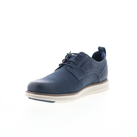Rockport RM Canton Mens Blue Wide Leather Oxfords & Lace Ups Plain Toe Shoes