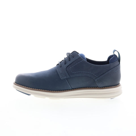 Rockport RM Canton Mens Blue Wide Leather Oxfords & Lace Ups Plain Toe Shoes