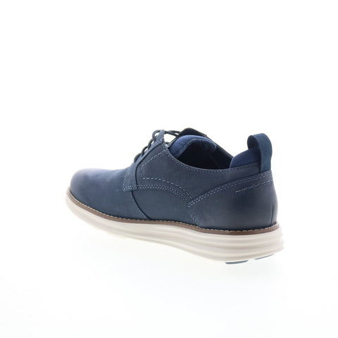 Rockport RM Canton Mens Blue Leather Oxfords & Lace Ups Plain Toe Shoes