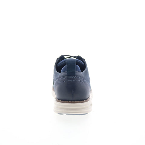 Rockport RM Canton Mens Blue Wide Leather Oxfords & Lace Ups Plain Toe Shoes